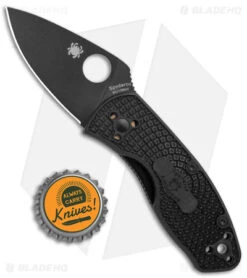 Spyderco Ambitious Lightweight Knife Black FRN (2.25" Black) C148PBBK -Spyderco Sales Spyderco Ambitious Lightweight Black FRN Black BHQ 175379 jr bottlecap