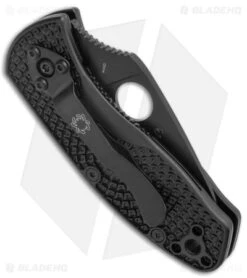 Spyderco Ambitious Lightweight Knife Black FRN (2.25" Black Serr) C148SBBK -Spyderco Sales Spyderco Ambitious Lightweight Black FRN Black Serr BHQ 175381 jr side
