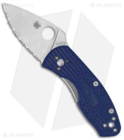 Spyderco Ambitious Lightweight Knife Blue FRN (2.25" Satin Serr S35VN) C148SBL