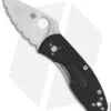 Spyderco Ambitious Lightweight Liner Lock Knife Black (2.25" Satin Serr) C148SBK -Spyderco Sales Spyderco Ambitious Lightweight LL Black Satin Serr BHQ 145703 jr