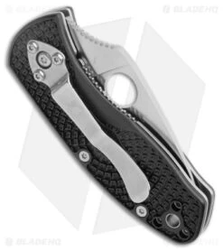 Spyderco Ambitious Lightweight Knife Black FRN (2.25" Satin) C148PBK -Spyderco Sales Spyderco Ambitious Lightweight LL black Satin C148PBK BHQ 145702 jr side