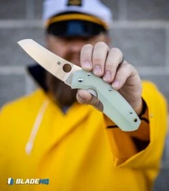 Spyderco Anso Rock Lobster Liner Lock Knife Natural G-10 (3.75" Satin CPM-M4) -Spyderco Sales Spyderco Anso Rock Lobster Liner Lock Knife Natural G 10 Satin CPM M4 BHQ 103827 kp Captain web