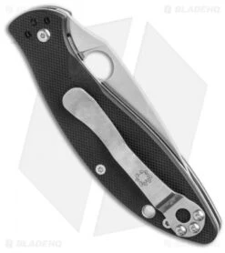 Spyderco Astute Liner Lock Knife Black G-10 (3" Satin) C252GP -Spyderco Sales Spyderco Astute Liner Lock Knife Black G 10 3in Satin C252GP BHQ 106196 LS Side