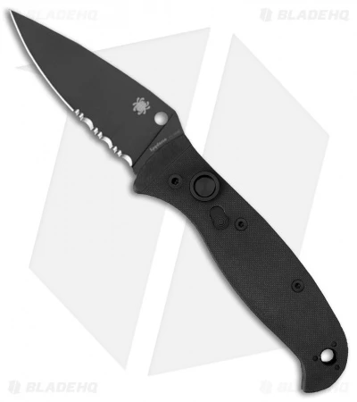 Spyderco Autonomy 2 Automatic Knife Black G-10 (3.5" Black Serr LC200N) 3 Spyderco Autonomy 2 Automatic Knife Black G-10 (3.5" Black Serr LC200N)