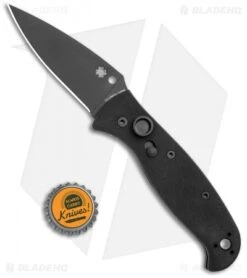 Spyderco Autonomy 2 Automatic Knife Black G-10 (3.5" Black LC200N) C165GPBBK2 -Spyderco Sales Spyderco Autonomy 2 Automatic Black G 10 Black C165GPBBK2 BHQ 116292 jr bottlecap