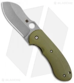 Spyderco Bombshell Flash Batch Folding Knife Green G-10 (3" Stonewash)C250GTIP