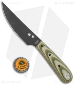 Spyderco Bow River Fixed Blade Knife OD Green/Gray G-10 (4.4" Black) FB46GPODBK -Spyderco Sales Spyderco Bow River OD Green Gray G 10 Black FB46GPODBK BHQ 119348 jr bottlecap