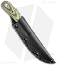 Spyderco Bow River Fixed Blade Knife OD Green/Gray G-10 (4.4" Black) FB46GPODBK -Spyderco Sales Spyderco Bow River OD Green Gray G 10 Black FB46GPODBK BHQ 119348 jr sheath