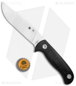 Spyderco Bradley Bowie Fixed Blade Knife G-10 (5.125" Satin) FB33GP -Spyderco Sales Spyderco Bradley Bowie Knife G 10 Satin BHQ 24009 jr bottlecap