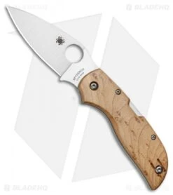 Spyderco Chaparral Lockback Knife Birdseye Maple (2.8" Satin) C152WDP