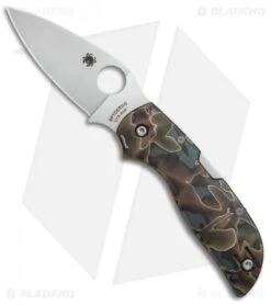 Spyderco Chaparral Folding Knife Raffir Noble Brass/Acrylic (2.8" Satin) C152RNP