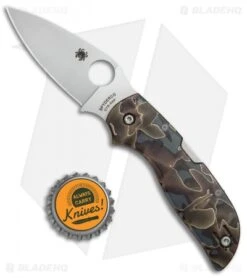 Spyderco Chaparral Folding Knife Raffir Noble Brass/Acrylic (2.8" Satin) C152RNP -Spyderco Sales Spyderco Chaparral Raffir Noble Brass Acrylic C152RNP BHQ 50826 jr bottlecap
