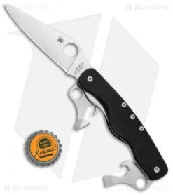 Spyderco ClipiTool Standard Multi-Tool Knife Black G-10 (3.5" Satin) C208GP -Spyderco Sales Spyderco ClipiTool Rescue Multi Tool Black G 10 Satin C208GP BHQ 78700 jr bottlecap