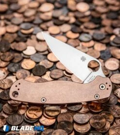 Spyderco Copper Paramilitary 2 Knife (3.4" Satin REX 45) C81CUP2 -Spyderco Sales Spyderco Copper Paramilatary 2 Exclusive BHQ kp pennies web
