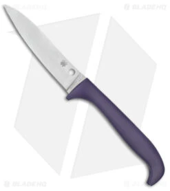 Spyderco Counter Critter Fixed Blade Kitchen Knife Purple (3.4" Satin) K21PPR
