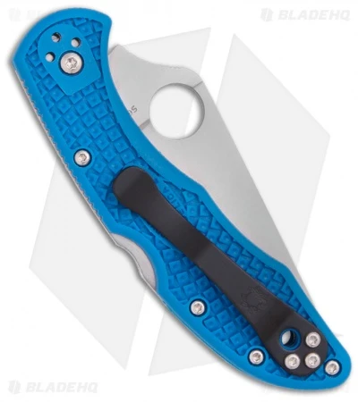 Spyderco Delica 4 Knife Flat-Ground Blue FRN (2.88" Satin) C11FPBL 4 Spyderco Delica 4 Knife Flat-Ground Blue FRN (2.88" Satin) C11FPBL - Image 2