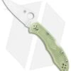 Spyderco Delica 4 Knife Flat Ground Glow Scales (2.88" Satin) C11FPGITD -Spyderco Sales Spyderco Delica 4 Flat Ground Glow Satin C11FPGITD BHQ 103484 jr