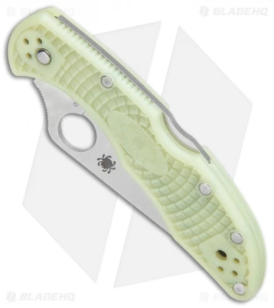 Spyderco Delica 4 Knife Flat Ground Glow Scales (2.88" Satin) C11FPGITD 4 Spyderco Delica 4 Knife Flat Ground Glow Scales (2.88" Satin) C11FPGITD - Image 2