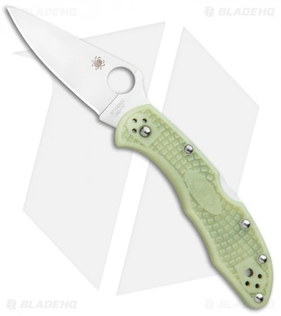 Spyderco Delica 4 Knife Flat Ground Glow Scales (2.88" Satin) C11FPGITD 3 Spyderco Delica 4 Knife Flat Ground Glow Scales (2.88" Satin) C11FPGITD