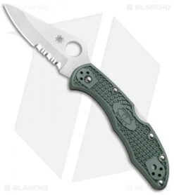 Spyderco Delica 4 Knife Foliage Green FRN (2.88" Satin Serr) C11PSFG