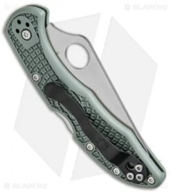 Spyderco Delica 4 Knife Foliage Green FRN (2.88" Satin Serr) C11PSFG 7 Spyderco Delica 4 Knife Foliage Green FRN (2.88" Satin Serr) C11PSFG -Spyderco Sales Spyderco Delica 4 Foliage Green FRN Serr C11PSFG BHQ 6637 jr side 1