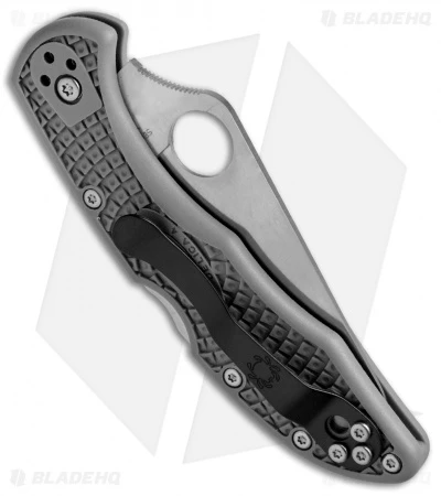 Spyderco Delica 4 Knife Flat-Ground Gray FRN (2.88" Satin) C11FPGY 5 Spyderco Delica 4 Knife Flat-Ground Gray FRN (2.88" Satin) C11FPGY - Image 3
