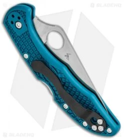 Spyderco Delica 4 Knife Flat-Ground Blue FRN (2.88" Satin K390) C11FPK390 8 Spyderco Delica 4 Knife Flat-Ground Blue FRN (2.88" Satin K390) C11FPK390 -Spyderco Sales Spyderco Delica 4 Knife Flat Ground Blue FRN Satin C11FPK390 BHQ 112405 jr side