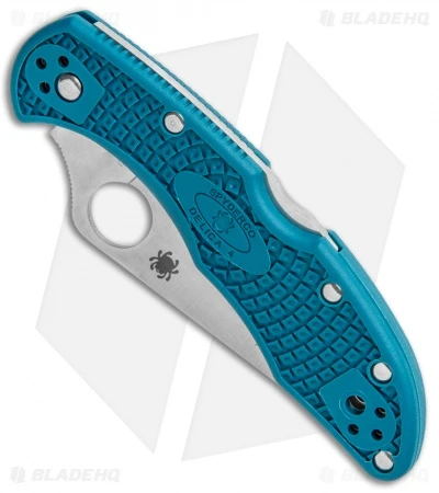 Spyderco Delica 4 Knife Flat-Ground Blue FRN (2.88" Satin K390) C11FPK390 4 Spyderco Delica 4 Knife Flat-Ground Blue FRN (2.88" Satin K390) C11FPK390 - Image 2