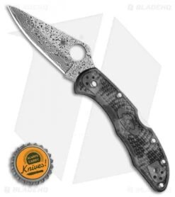 Spyderco Delica 4 Knife Flat Ground Zome Gray FRN (2.88" Damascus) C11ZPGYD 9 Spyderco Delica 4 Knife Flat Ground Zome Gray FRN (2.88" Damascus) C11ZPGYD -Spyderco Sales Spyderco Delica 4 Knife Flat Ground Zome FRN 2.88 Damascu sC11ZPGYD BHQ 117463 LS Bottlecap