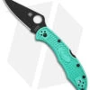 Spyderco S30V Delica 4 Lightweight Lockback Knife Tantalizing Teal (2.88" BLK) -Spyderco Sales Spyderco Delica 4 Lightweight Knife Tantalizing Teal FRN 2in Black BHQ 146408 td