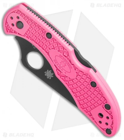 Spyderco Delica 4 Lightweight Lockback Knife Pink FRN (2.88" Black S30V) 4 Spyderco Delica 4 Lightweight Lockback Knife Pink FRN (2.88" Black S30V) - Image 2