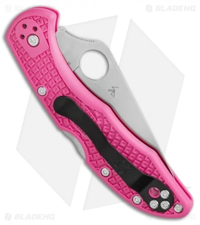 Spyderco Delica 4 Lightweight Lockback Knife Pink FRN (2.88" Satin S30V) 5 Spyderco Delica 4 Lightweight Lockback Knife Pink FRN (2.88" Satin S30V) - Image 3