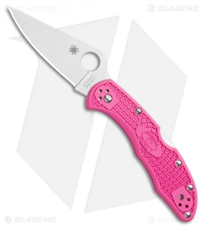 Spyderco Delica 4 Lightweight Lockback Knife Pink FRN (2.88" Satin S30V) 3 Spyderco Delica 4 Lightweight Lockback Knife Pink FRN (2.88" Satin S30V)