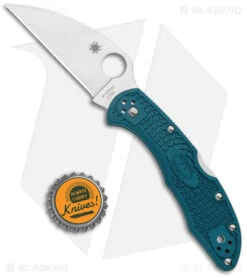 Spyderco Delica 4 Lightweight Wharncliffe Knife Blue FRN (2.9" Satin) C11FPWK390 -Spyderco Sales Spyderco Delica 4 Lightweight Wharncliffe Blue FRN Satin C11FPWK390 BHQ 121023 jr bottlecap