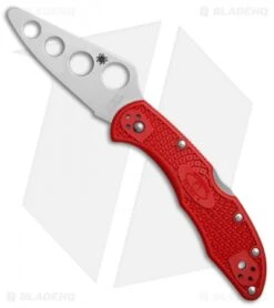 Spyderco Delica 4 Knife Trainer Knife Red FRN (2.88" Dull) C11TR
