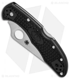 Spyderco Delica 4 Knife Black FRN Folder (2.88" Satin Full Serr) C11SBK 8 Spyderco Delica 4 Knife Black FRN Folder (2.88" Satin Full Serr) C11SBK -Spyderco Sales Spyderco Delica 4 black FRN satin full serr BHQ 1560 er spine