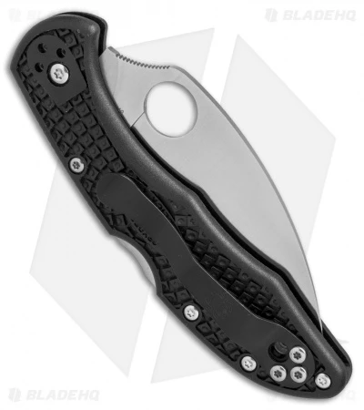 Spyderco Delica 4 Wharncliffe Knife Lightweight Black FRN (2.8" Satin) C11FPWCBK 5 Spyderco Delica 4 Wharncliffe Knife Lightweight Black FRN (2.8" Satin) C11FPWCBK - Image 3