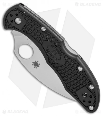 Spyderco Delica 4 Wharncliffe Knife Lightweight Black FRN (2.8" Satin) C11FPWCBK 4 Spyderco Delica 4 Wharncliffe Knife Lightweight Black FRN (2.8" Satin) C11FPWCBK - Image 2