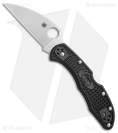 Spyderco Delica 4 Wharncliffe Knife Lightweight Black FRN (2.8" Satin) C11FPWCBK 3 Spyderco Delica 4 Wharncliffe Knife Lightweight Black FRN (2.8" Satin) C11FPWCBK