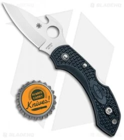 Spyderco Dragonfly 2 Knife W/ Emerson Opener Dark Gray (2.28" Satin) C28PGYW2 -Spyderco Sales Spyderco Dragonfly 2 Emerson Opener Dark Blue FRN Satin C28PGYW2 BHQ 97438 jr bottlecap 2