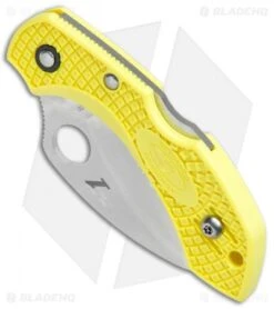 Spyderco Sales -Spyderco Sales Spyderco Dragonfly 2 Hawkbill Salt Knife Yellow FRN Satin Serr C28SYL2HB BHQ 74492 jr spine