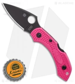 Spyderco Dragonfly 2 Pink Lightweight Lockback Knife Pink FRN (2.3" Black) 9 Spyderco Dragonfly 2 Pink Lightweight Lockback Knife Pink FRN (2.3" Black) -Spyderco Sales Spyderco Dragonfly 2 Pink Heals Lightweight Knife Pink FRN 2.3 Black BHQ 121027 LS Bottlecap