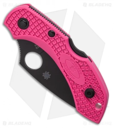 Spyderco Dragonfly 2 Pink Lightweight Lockback Knife Pink FRN (2.3" Black) 4 Spyderco Dragonfly 2 Pink Lightweight Lockback Knife Pink FRN (2.3" Black) - Image 2
