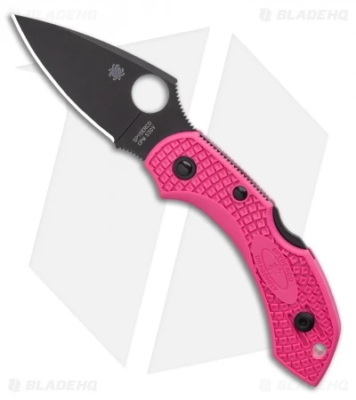 Spyderco Dragonfly 2 Pink Lightweight Lockback Knife Pink FRN (2.3" Black) 3 Spyderco Dragonfly 2 Pink Lightweight Lockback Knife Pink FRN (2.3" Black)