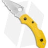 Spyderco Dragonfly 2 Salt Lockback Knife Yellow FRN (2.25" H2 Satin Serr) -Spyderco Sales Spyderco Dragonfly 2 Salt Yellow FRN Satin Serr BHQ 9302 jr
