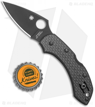 Spyderco Dragonfly Lockback Knife Carbon Fiber (2.25" Black CRU-WEAR) 6 Spyderco Dragonfly Lockback Knife Carbon Fiber (2.25" Black CRU-WEAR) - Image 4