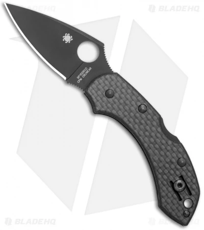 Spyderco Dragonfly Lockback Knife Carbon Fiber (2.25" Black CRU-WEAR) 3 Spyderco Dragonfly Lockback Knife Carbon Fiber (2.25" Black CRU-WEAR)