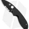 Spyderco Efficient Liner Lock Knife Black G-10 (3" Black Serr) C216GPSBBK -Spyderco Sales Spyderco Efficient LL Black G 10 Black Serr C216GPSBBK BHQ 93646 jr