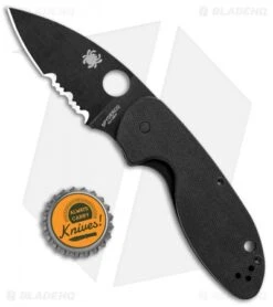 Spyderco Efficient Liner Lock Knife Black G-10 (3" Black Serr) C216GPSBBK 9 Spyderco Efficient Liner Lock Knife Black G-10 (3" Black Serr) C216GPSBBK -Spyderco Sales Spyderco Efficient LL Black G 10 Black Serr C216GPSBBK BHQ 93646 jr bottlecap