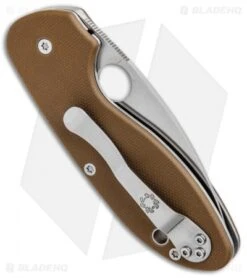 Spyderco Efficient Liner Lock Knife Brown G-10 (3" Satin) C216GPBN -Spyderco Sales Spyderco Efficient LL Brown G 10 Satin SC216GPBN BHQ 87891 jr side